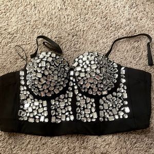 Studded corset top